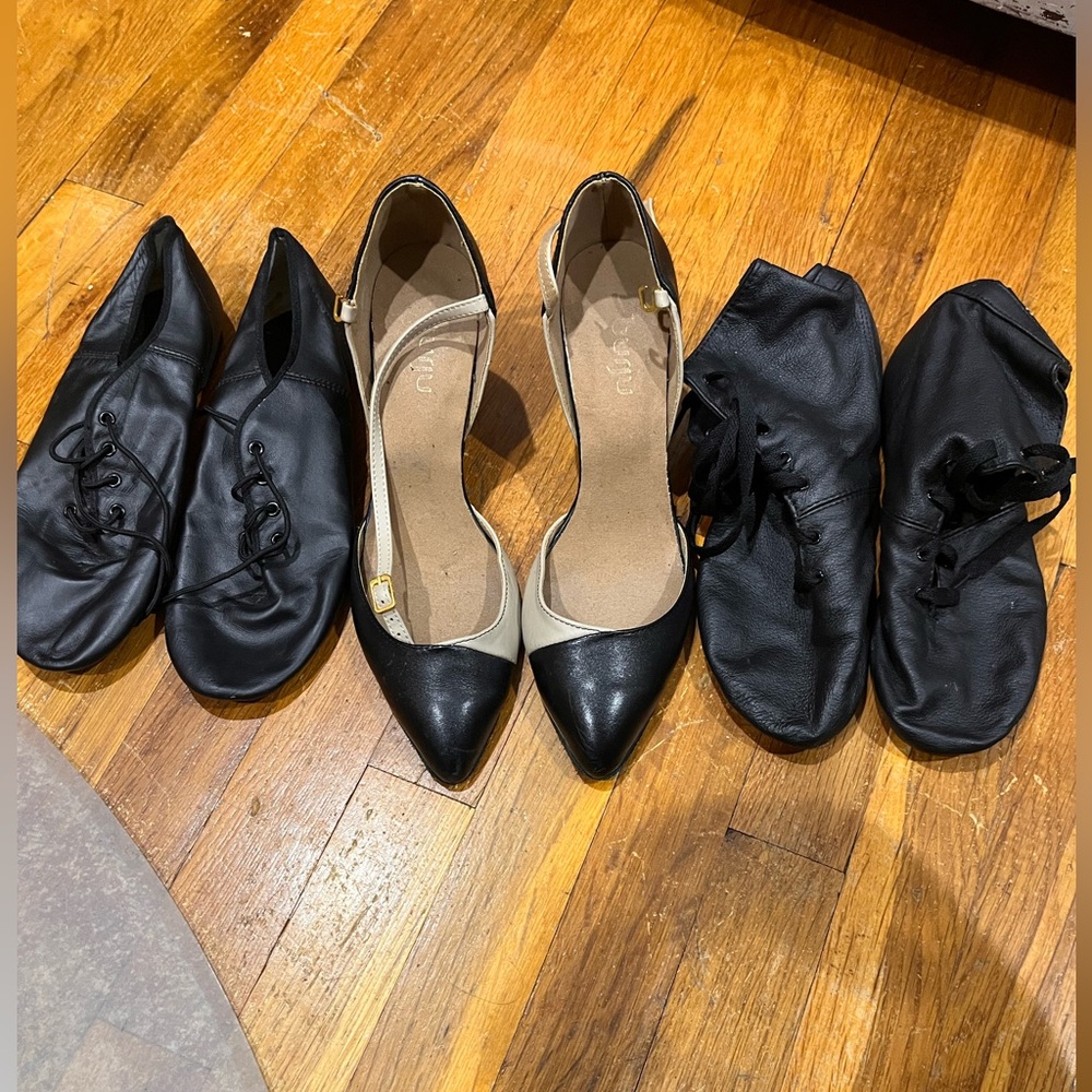 BUNDLE 3 pairs of black dance shoes